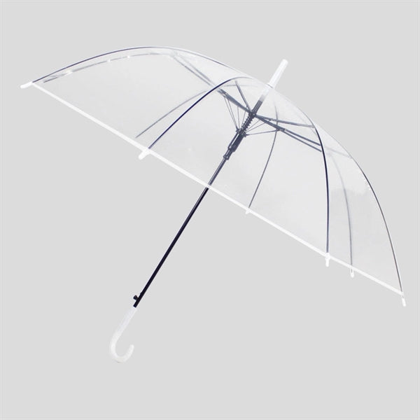 Clear Transparent Long Umbrella with Easy Grip Handle
