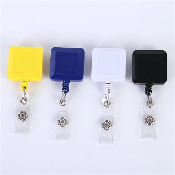 Square Badge Holder with Standard Clips