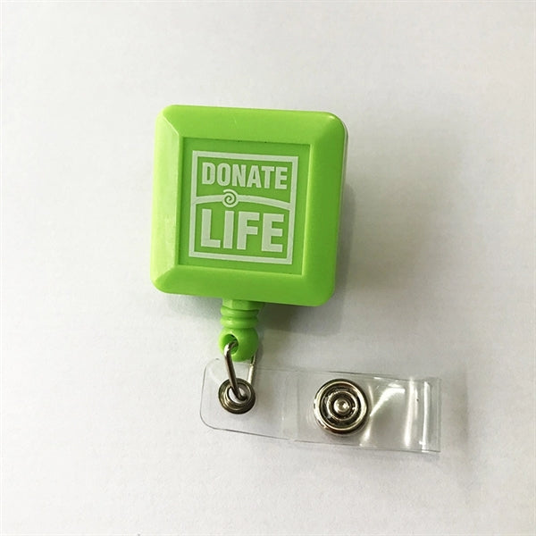 Square Badge Holder with Standard Clips
