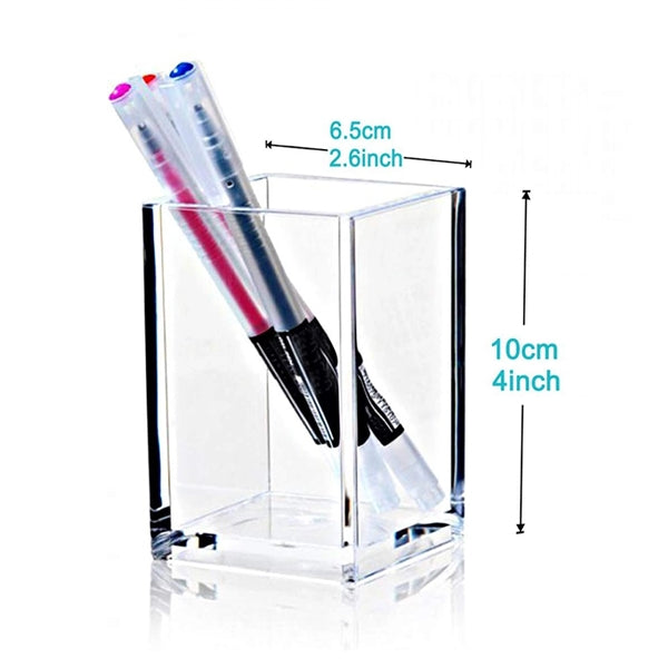 Clear Pencil Pen Holder Cup