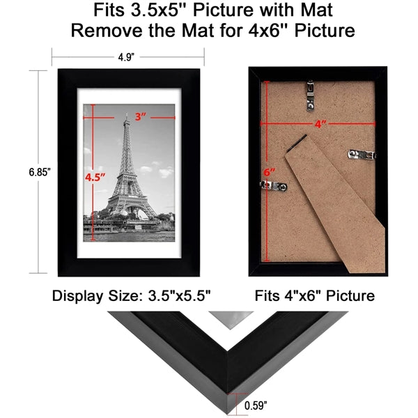 4 x 6 Wood Collage Photo Frame
