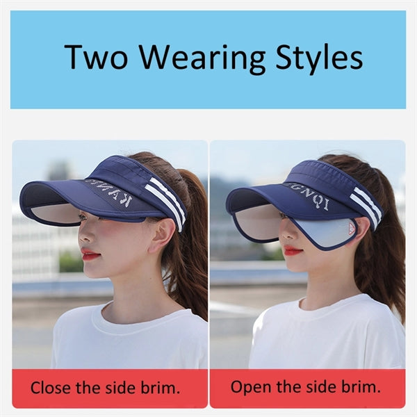 Retractable Wide Brim Sun Visor Hat