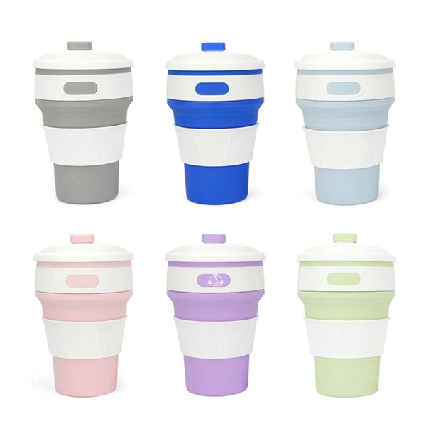 12 oz Collapsible BPA Free Silicone Coffee Cup Silica Mug