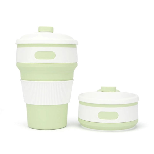 12 oz Collapsible BPA Free Silicone Coffee Cup Silica Mug
