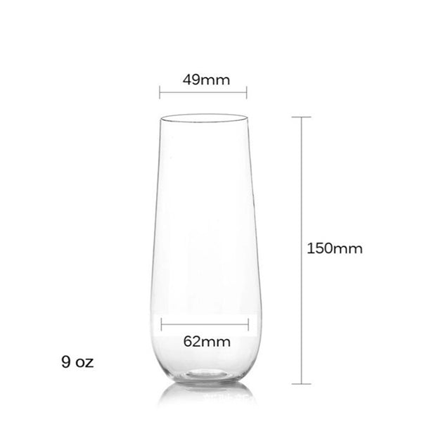 9 Oz Plastic Champagne Glasses