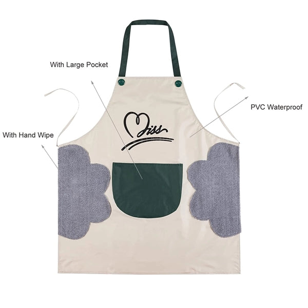 Bib Apron With Wipe Towel