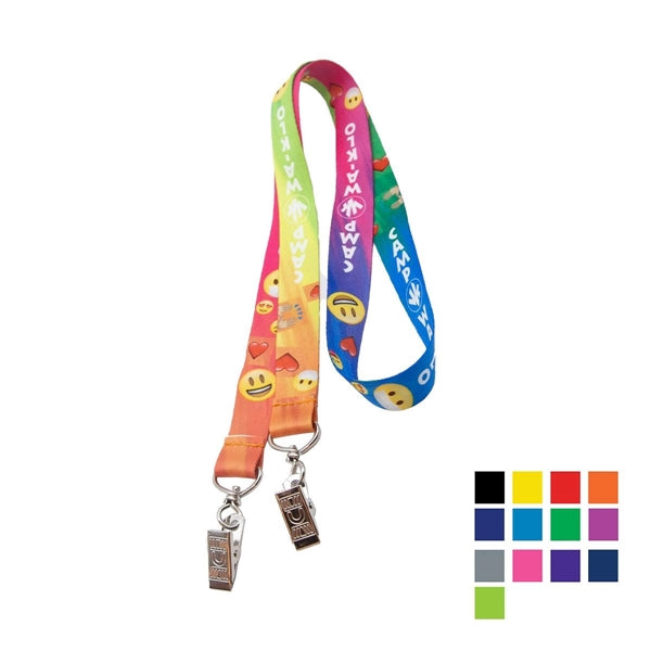 Double Ended Lanyard w/ Bulldog Clip