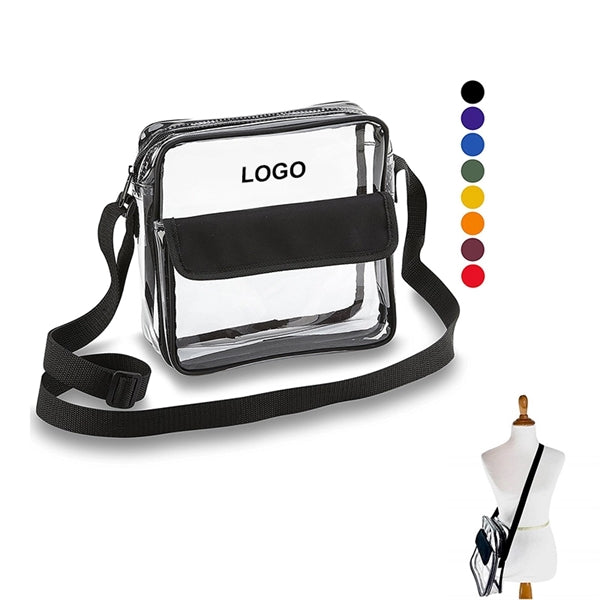 Clear Cross-Body Messenger Shoulder Bag