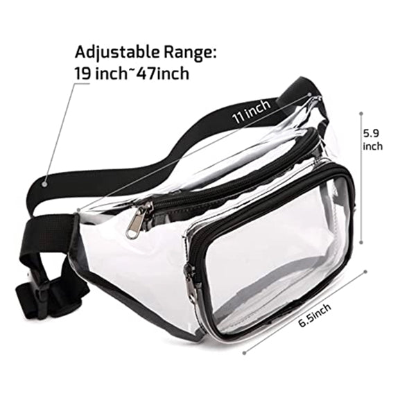 Clear Fanny Pack Transparent Adjustable Belt Bag