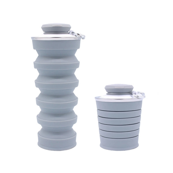 16 oz Silicone Folding Retractable Portable Water Bottle