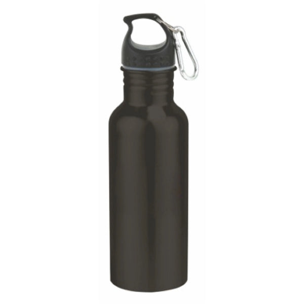 22 Oz. Stainless steel sports water bottle, carabiner