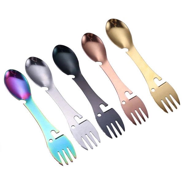 Multi Function Stainless Steel Camping Spork