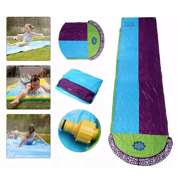 Double Race Water Slide Summer Backyard With 2 Boards