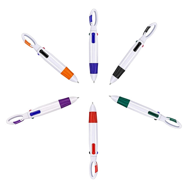 Multi Colored Pens With Buckle Keychain