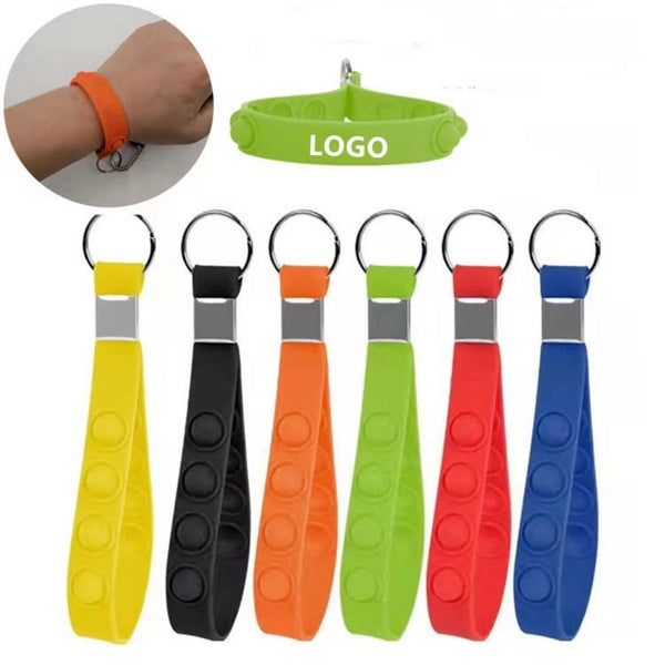 Push Pop Sensory Bracelet Keychain