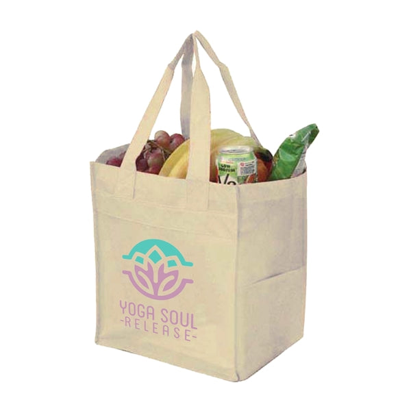 Pocketed Non-Woven Shopping Tote