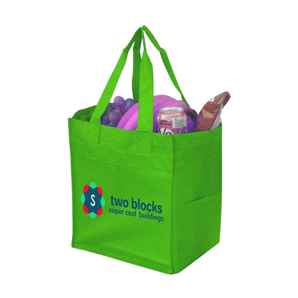 Pocketed Non-Woven Shopping Tote