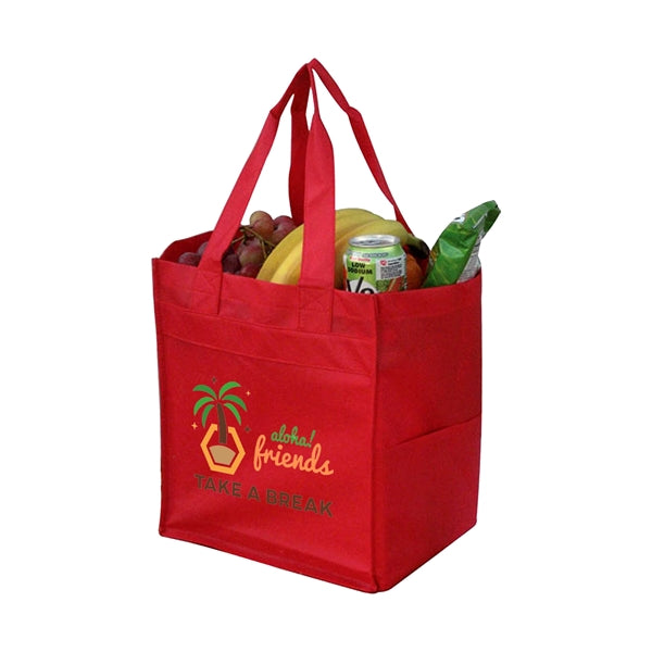 Pocketed Non-Woven Shopping Tote