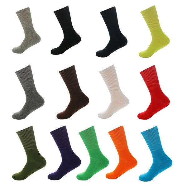 Solid Color Mid Tube Socks