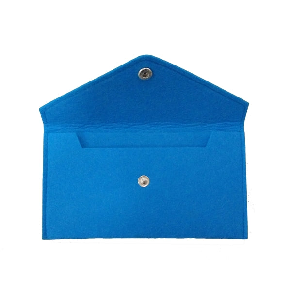 Small Felt Envelop Pouch Case Purse Bag w/Press Button