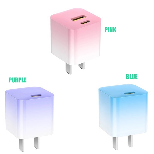20W Usb C Fast Charger Dual Port 2 Tones Color