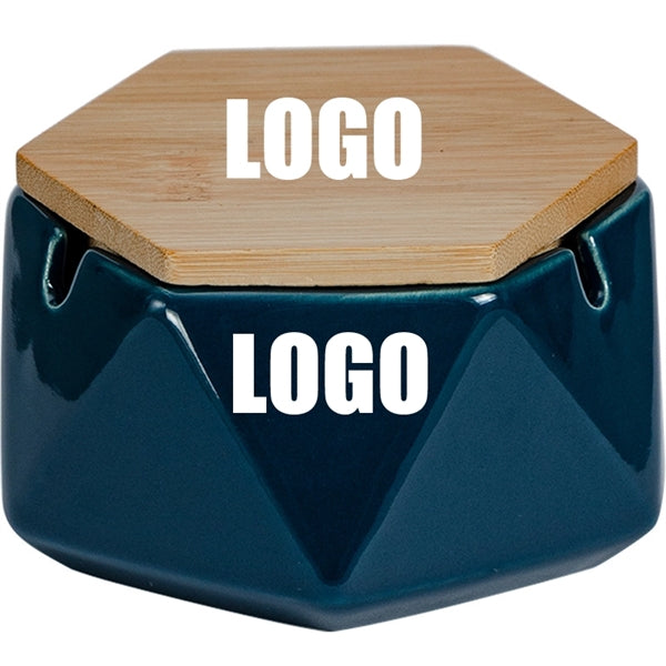 Handmade Ceramic Ashtray With Bamboo Lid