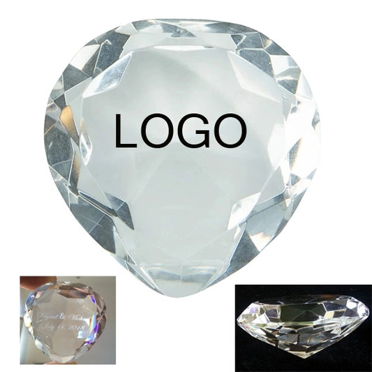 Hearts Paperweight Crystal