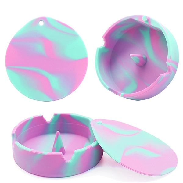 Silicone Ashtray With Lid
