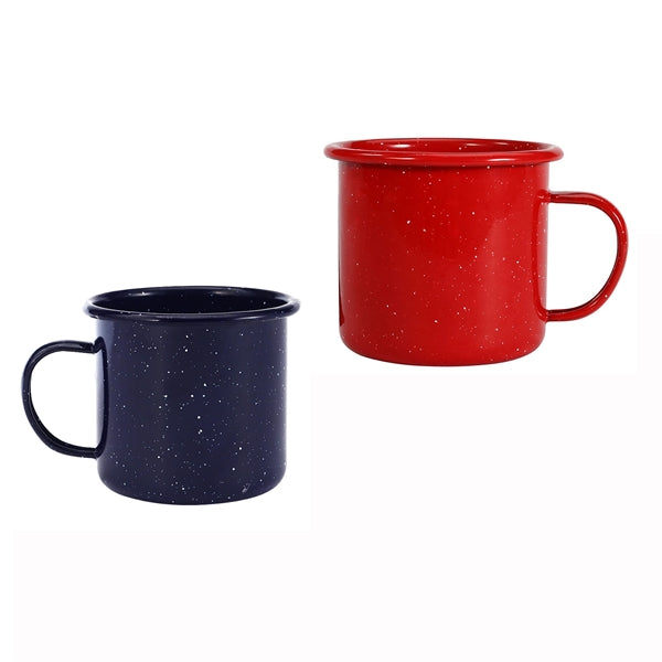 16 Ounce Metal Tin Enamel Camping Coffee Tea Mug Cup