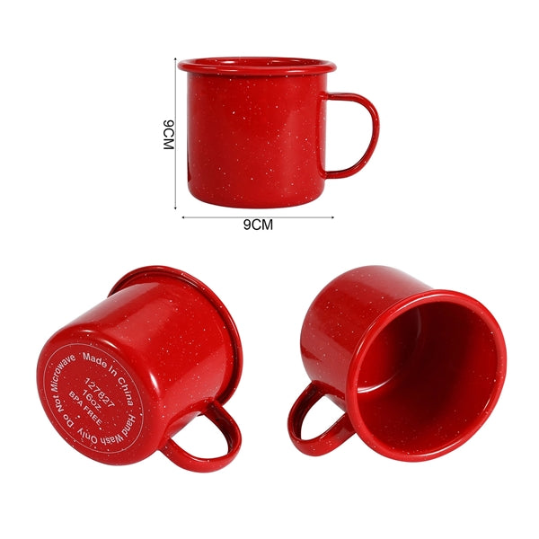 16 Ounce Metal Tin Enamel Camping Coffee Tea Mug Cup
