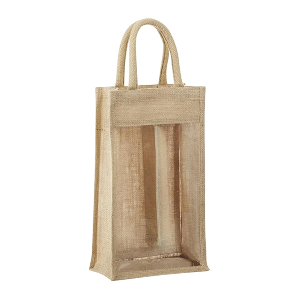2-Bottle Jute Tote