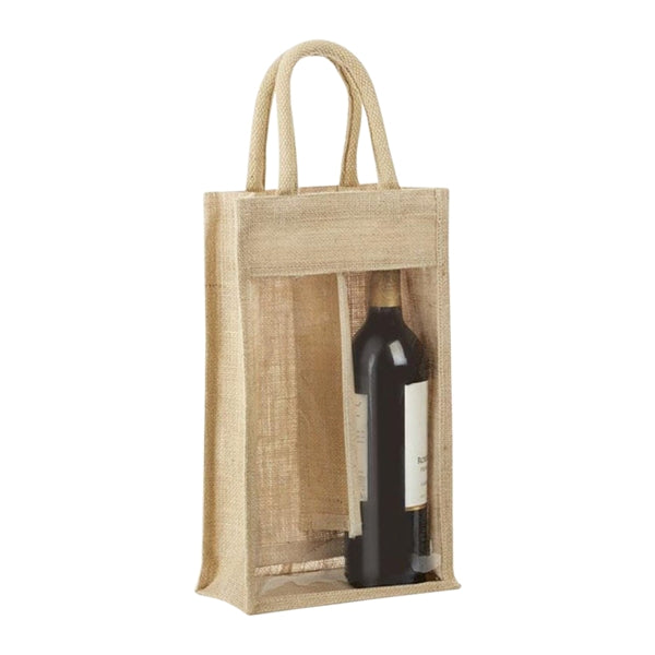 2-Bottle Jute Tote