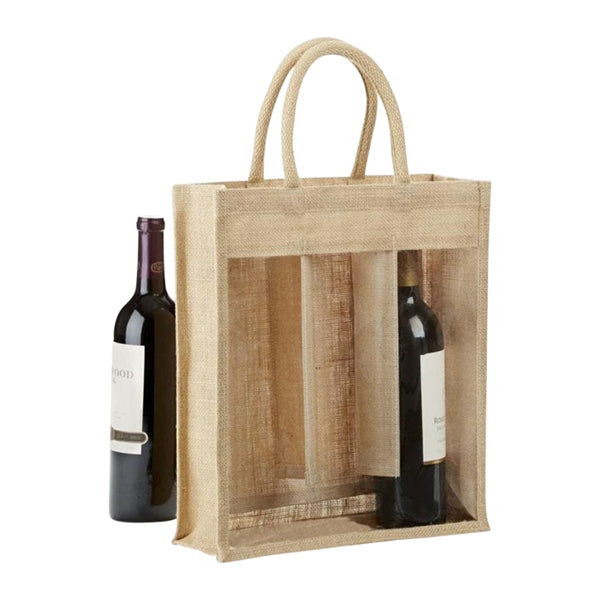 3-Bottle Jute Tote