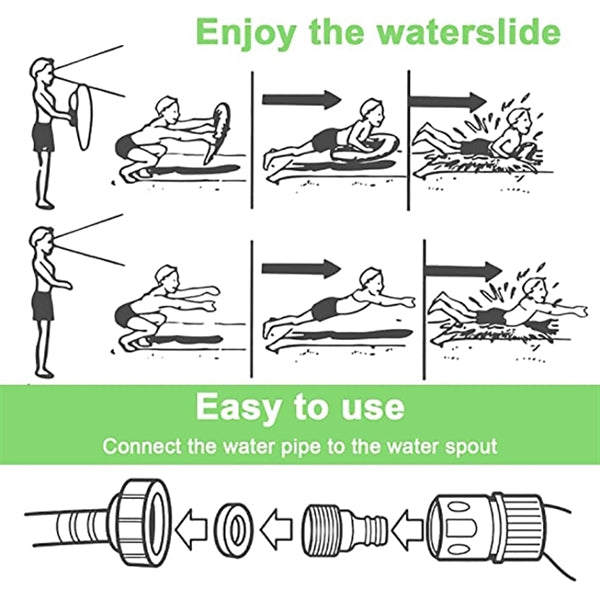 Rainbown Water Slide With 1 Surfboards