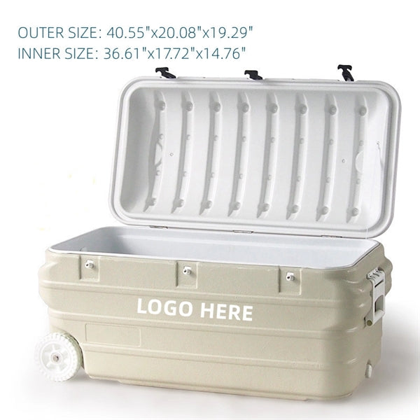 160L Wheeled Picnic Cooler Keeps Contents Cool For 48 Hours