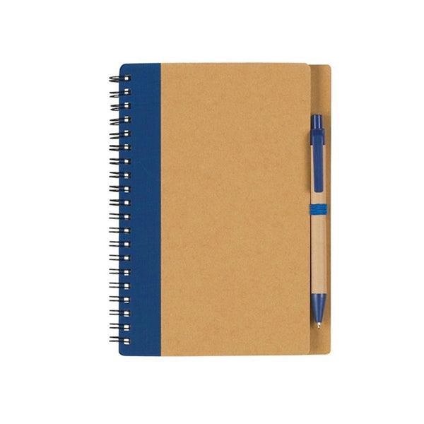 Mini Kraft Spiral Notepad with Pen