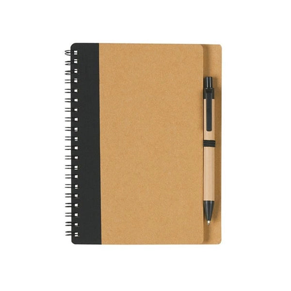 Mini Kraft Spiral Notepad with Pen