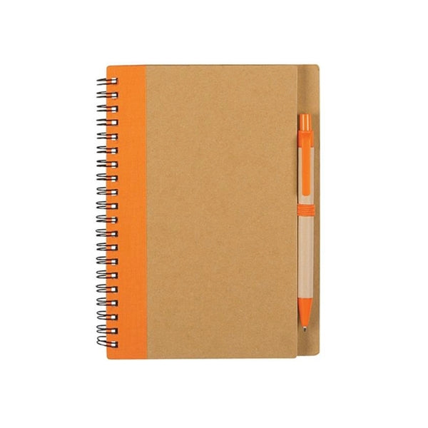 Mini Kraft Spiral Notepad with Pen