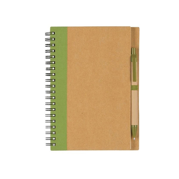 Mini Kraft Spiral Notepad with Pen