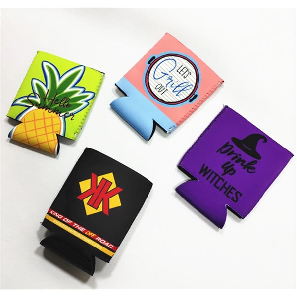 Beach Themed Neoprene Can Cooler Sleeves for Beverages