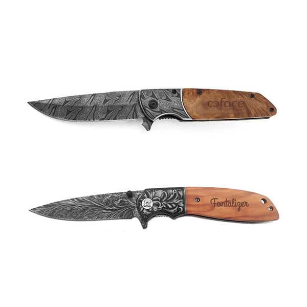 ApexBlade - Olive Wood Folding Pocket Knife Stainless Steel