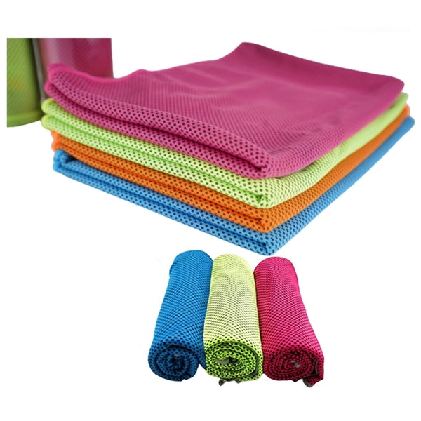 Fiber Cation Cooling Towel - Plastic Bottle
