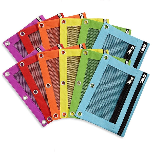 Double Zipper Three-Holes Pencil Case