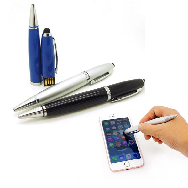 2G 3-In-1 Metal Touch U Disk Pen