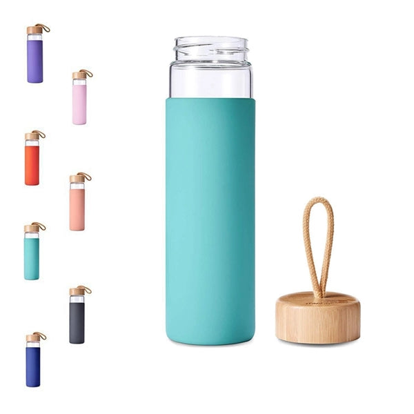Glass Tumbler With Bamboo Lid