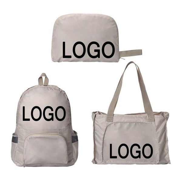 2 in 1 Foldable Travel Backpack & Tote Bag Shopping Handbag