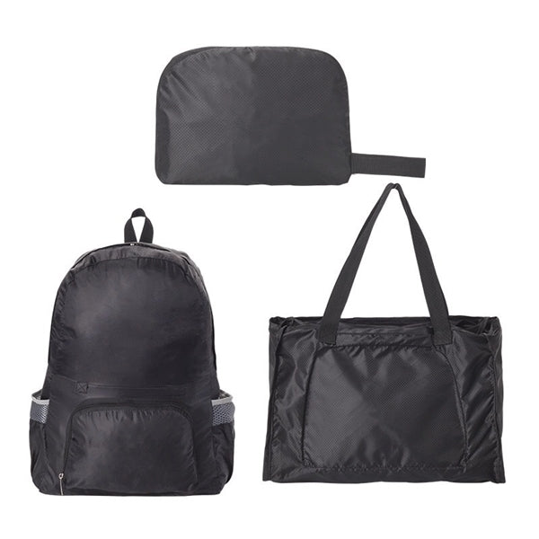 2 in 1 Foldable Travel Backpack & Tote Bag Shopping Handbag