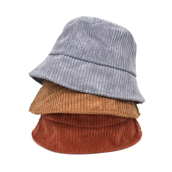 Corduroy Bucket Hat Sun Cap