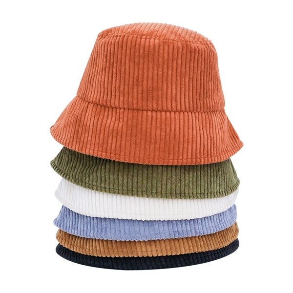 Corduroy Bucket Hat Sun Cap