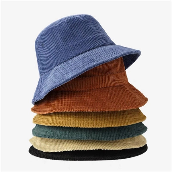 Corduroy Bucket Hat Sun Cap